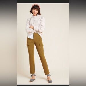 Anthropologie The Essential Olive Cargo Pants